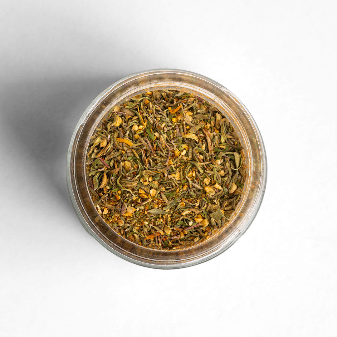 Topdown of a jar of Provincetown Pride blend