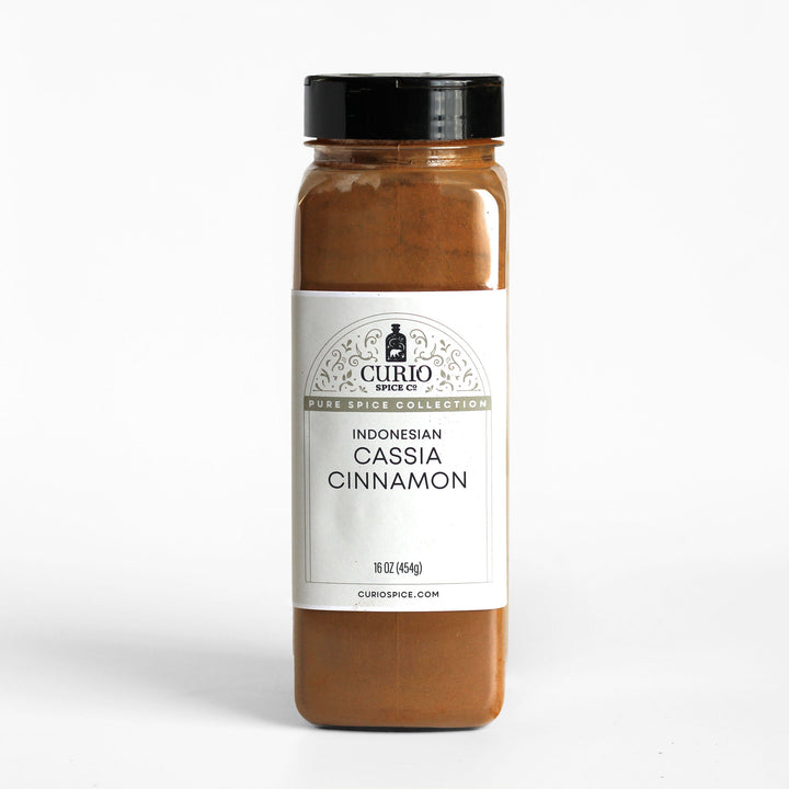 Bulk 16 oz. jar of Indonesian cassia cinnamon