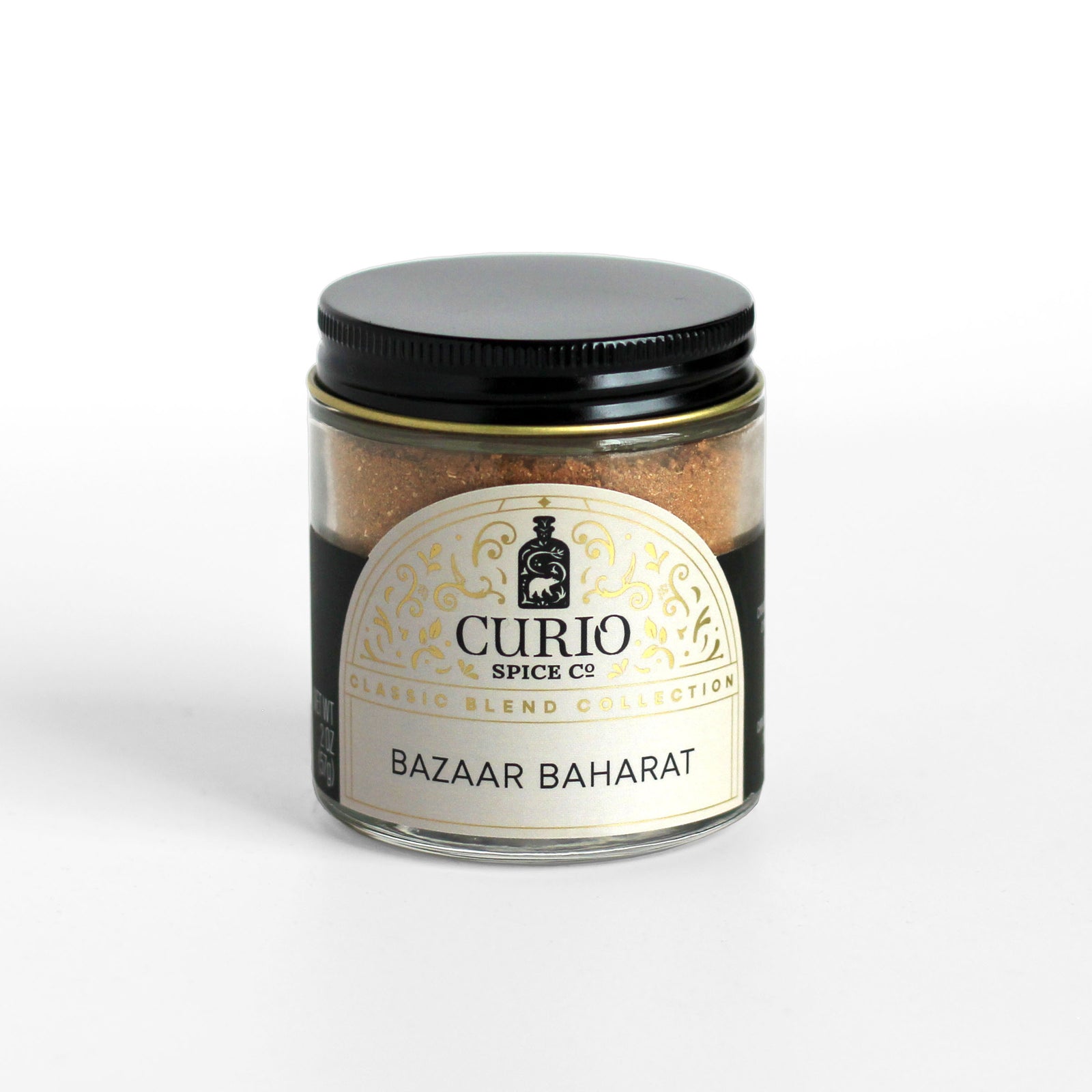 Bazaar Baharat in a Curio Spice glass jar