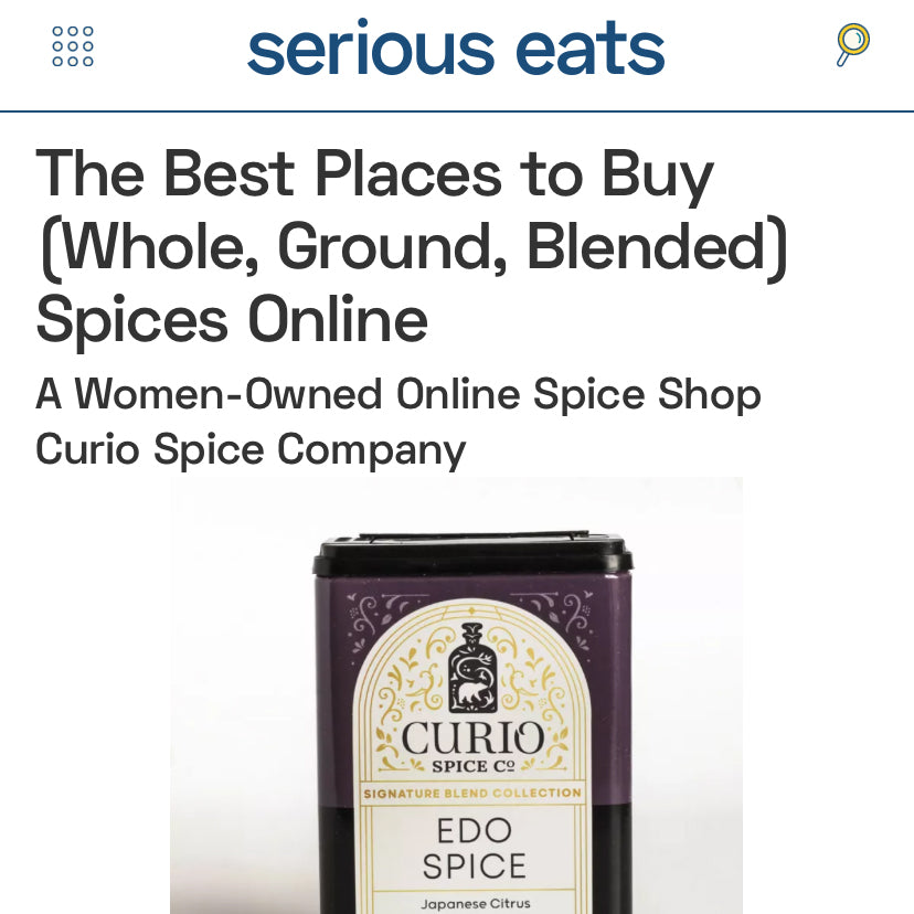 Serious Eats Mentioned Curio Spice Co.