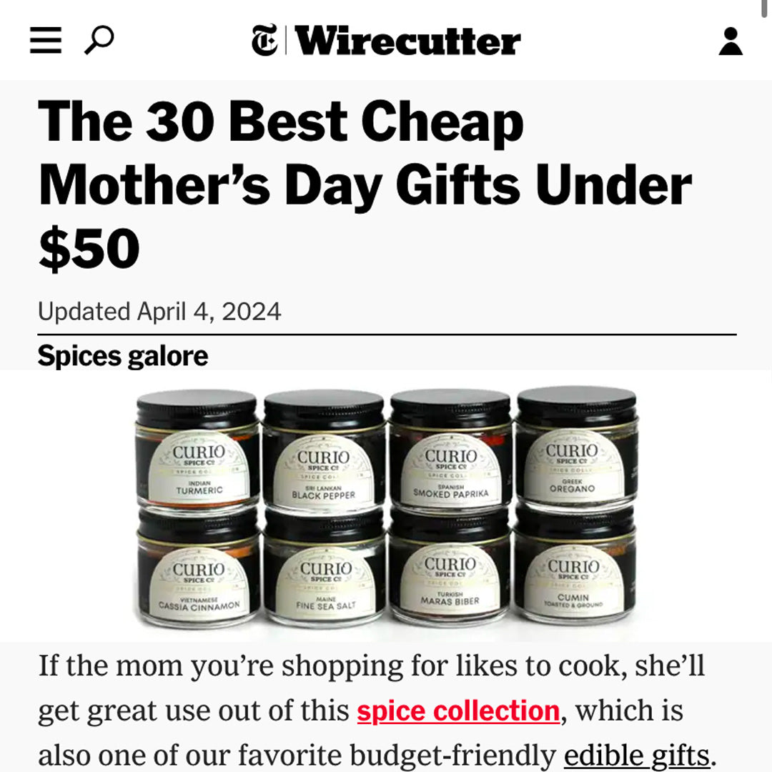 Article mentioning Curio Spice Co.