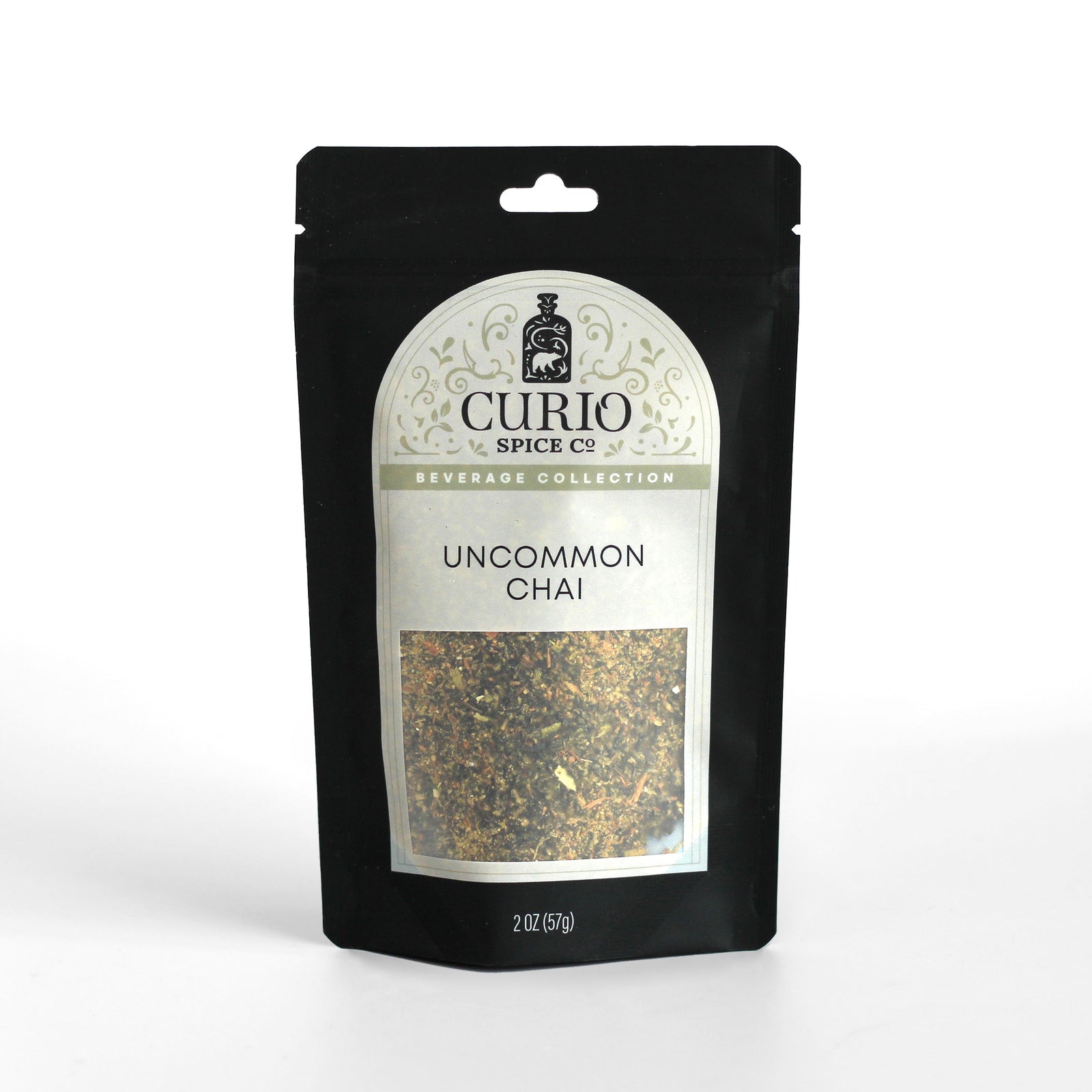 Resealable bag of Uncommon Chai: A peppery, aromatic chai made in collaboration with chef Michelle Mulford of Uncommon Feasts.